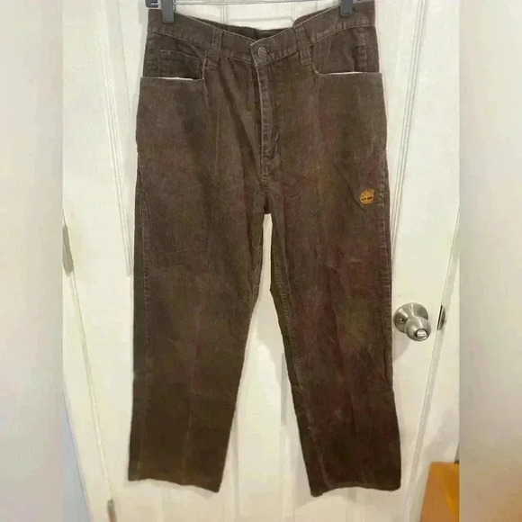 Timberland Women’s Corduroy Straight Leg Pants Brown Size 18 (US 10) - Picture 1 of 13